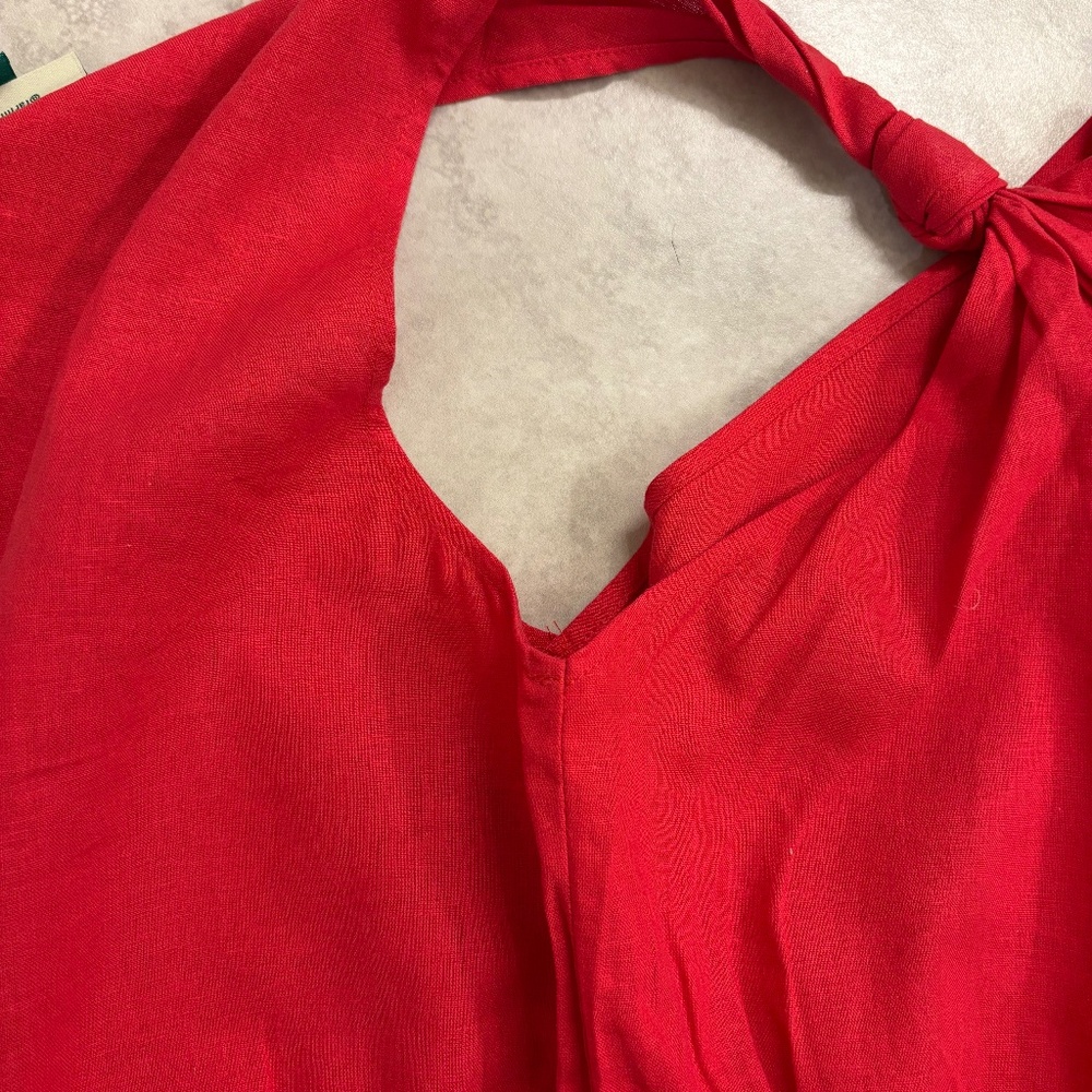 FARM Rio One-Shoulder Red Crop Top - Picture 7 of 9